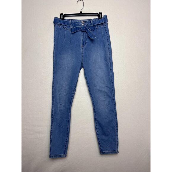 Guess Jeans Women's Skinny Denim Jeans Trousers with Tie Belt Size 30 - Picture 1 of 10